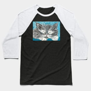 Fluffy kitten cat Baseball T-Shirt